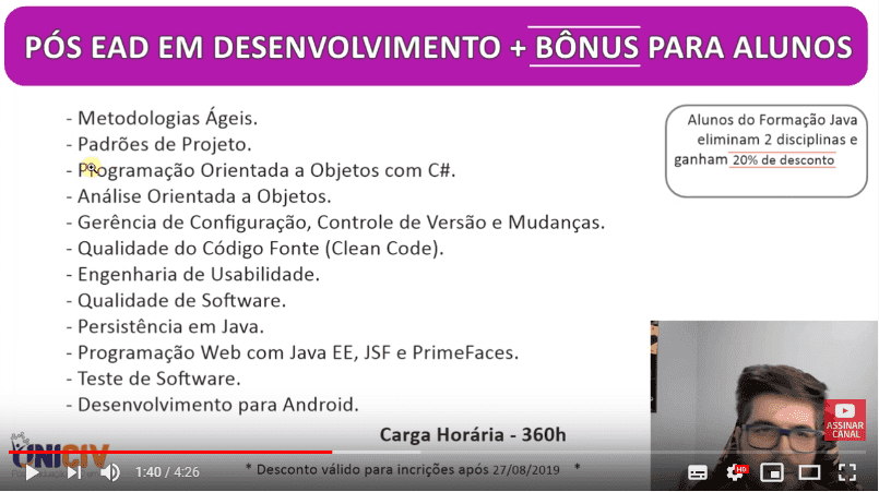 SURPRESA - Formação Java + Pós EAD em Programação